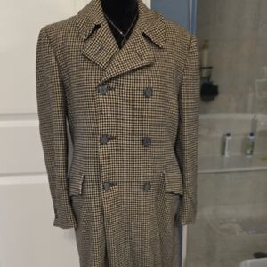 Classic Houndstooth Pea Coat